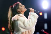 Ariana Grande performs at Wango Tango at StubHub Center on Saturday, May 14, 2016, in Carson, C ...