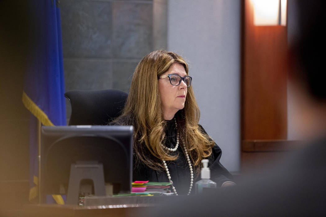 Justice of the Peace Cynthia Cruz listens to defense attorney Craig Mueller on behalf of Nathan ...