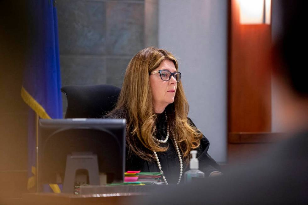 Justice of the Peace Cynthia Cruz listens to defense attorney Craig Mueller on behalf of Nathan ...