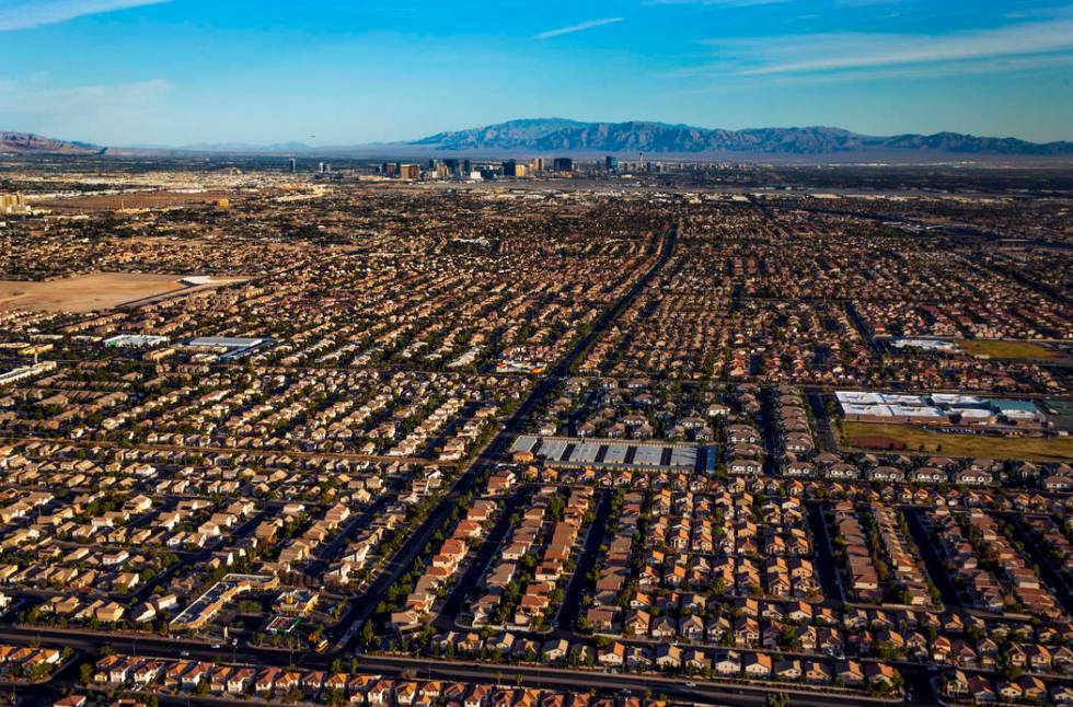 Neighborhoods in the southeast area of the city during an aerial photo taken on Wednesday, Oct. ...