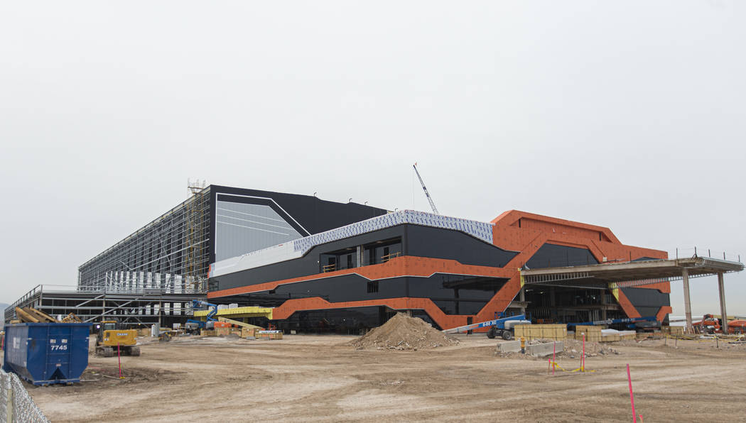 Construction continues on the future Raiders headquarters and practice facility on Tuesday, Dec ...