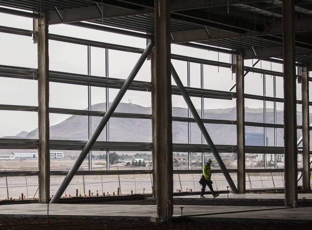 Construction continues on the future Raiders headquarters and practice facility on Tuesday, Dec ...