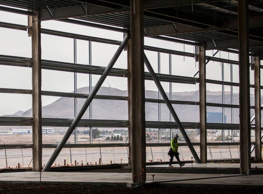 Construction continues on the future Raiders headquarters and practice facility on Tuesday, Dec ...