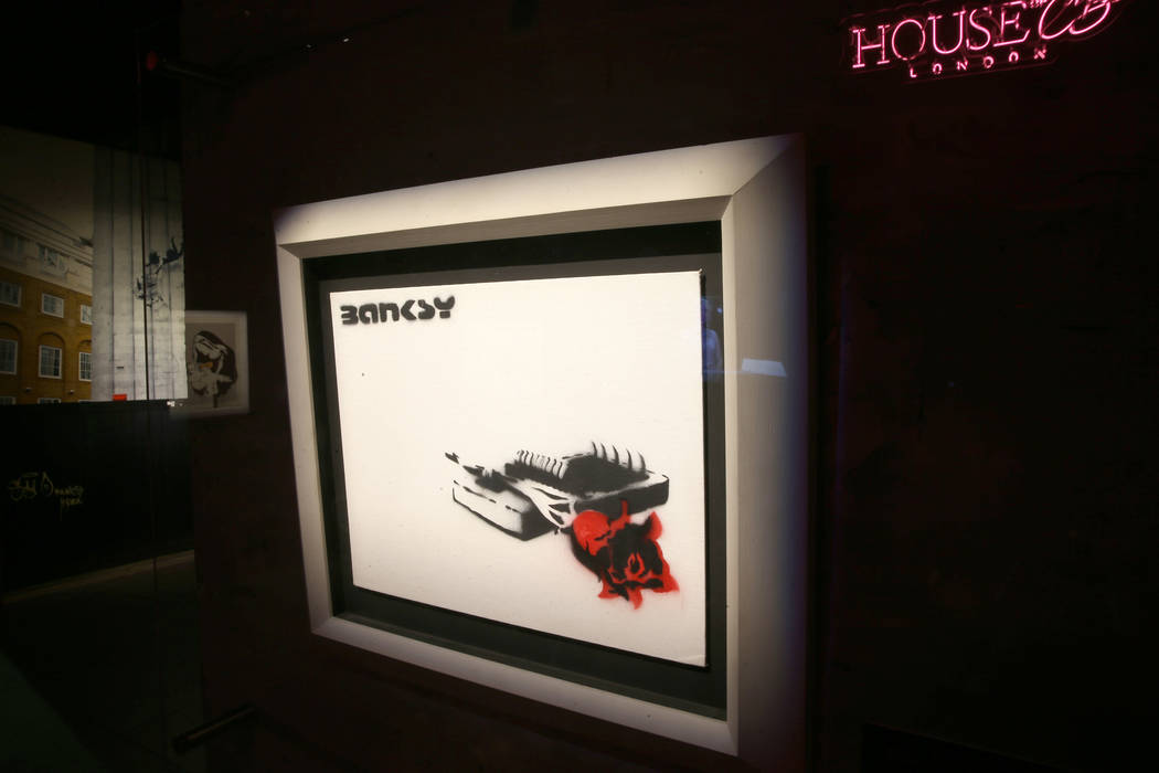 "Rose Trap" on display in "Banksy: Genius or Vandal" at Immersion Vegas in ...