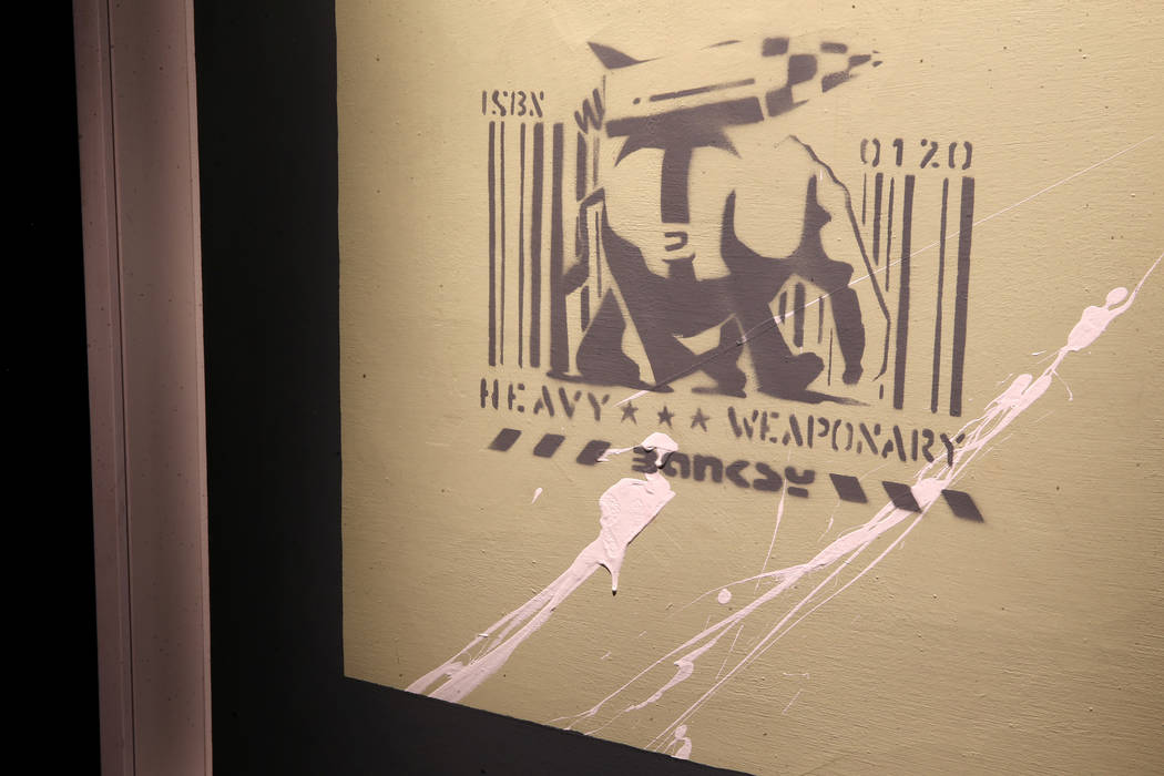 "Heavy Weaponry" on display in "Banksy: Genius or Vandal" at Immersion Vega ...