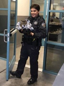 A lucky cat rescued by the Nevada Highway Patrol is pictured.