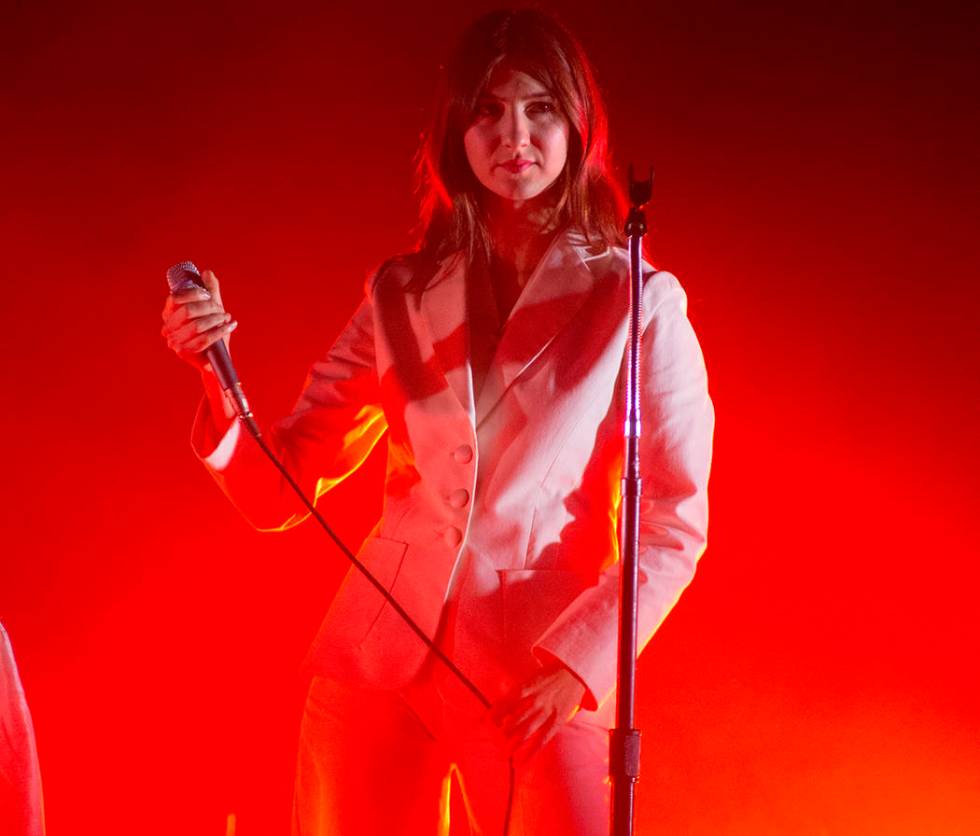 Natalie Mering of Weyes Blood performs in concert as the opening act for Kacey Musgraves during ...