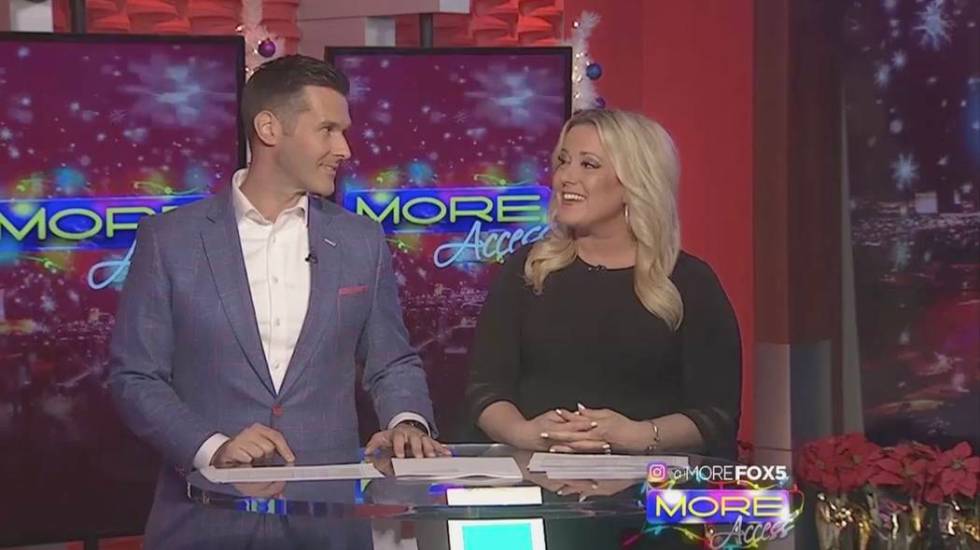 Sean McAllister and Rachel Smith are shown on McAllister's final appearance on KVVU Fox 5 on We ...