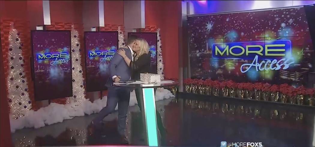 Sean McAllister and Rachel Smith are shown on McAllister's final appearance on KVVU Fox 5 on We ...