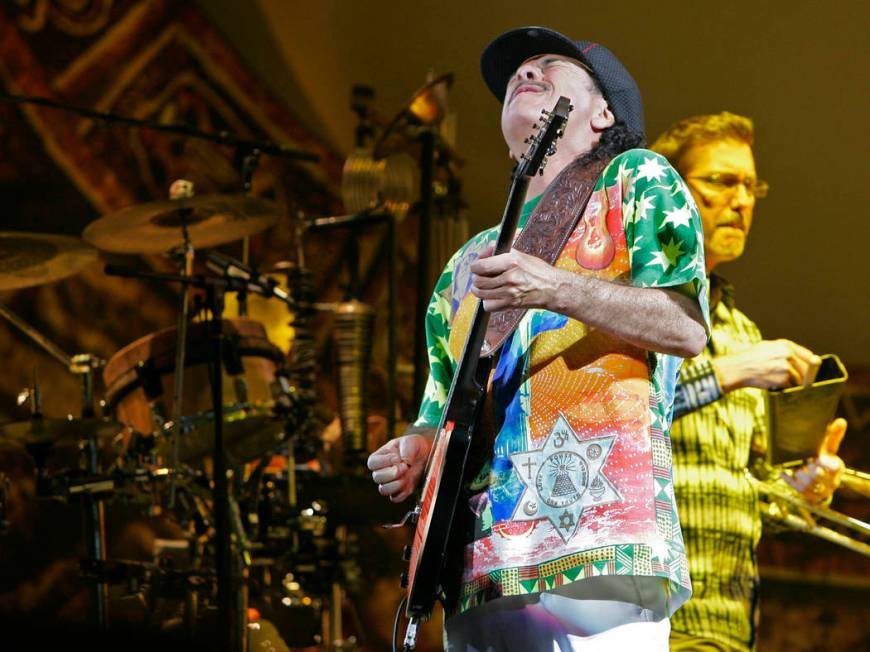 DUANE PROKOP/LAS VEGAS REVIEW-JOURNAL Carlos Santana performs on the opening night of his new s ...