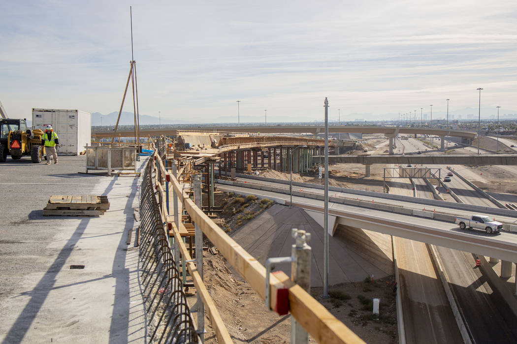 Construction continues on the Centennial Bridge connecting U.S. Highway 95& ...