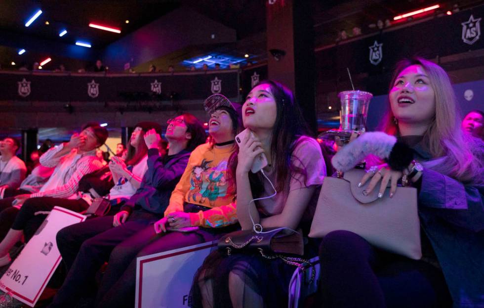 The audience is riveted while watching the League of Legends All-Star Event on Saturday, Dec. 7 ...