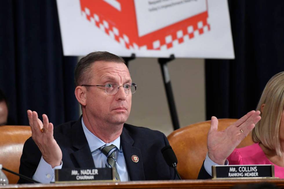 House Judiciary Committee ranking member Rep. Doug Collins, R-Ga., speaks as the House Judiciar ...