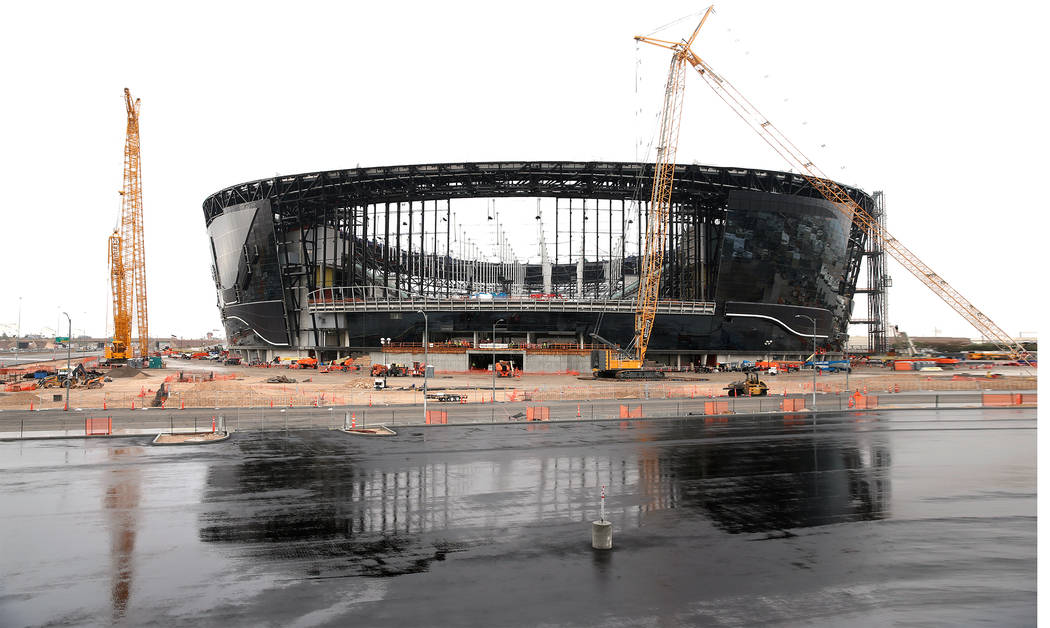 The Raiders Allegiant Stadium in Las Vegas, Wednesday, Nov. 20, 2019. (Erik Verduzco / Las Vega ...