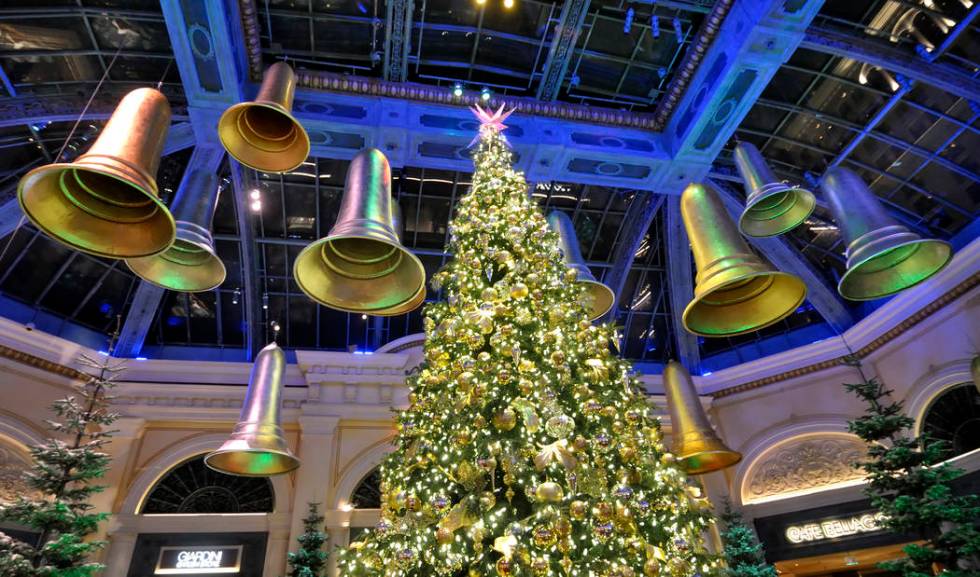 Bells surround a 42-foot-tall Shasta White Fir tree that is part of the 2011 Winter Holiday Exh ...