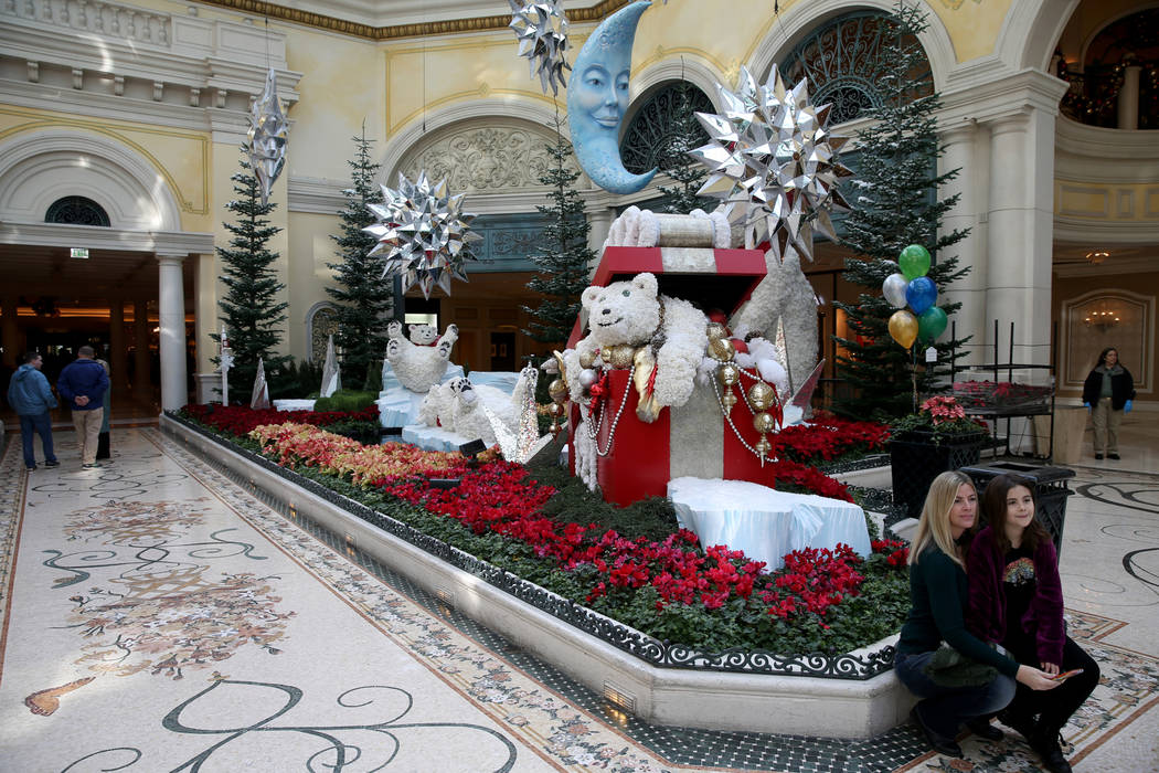 Julie Nideffer and her daughter Stella Vazquez, 8, of Houston visit Majestic Holiday Magic at t ...