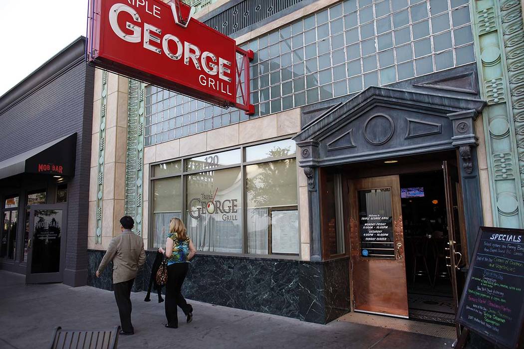 Triple George Grill in downtown Las Vegas. (John Locher/Las Vegas Review-Journal)