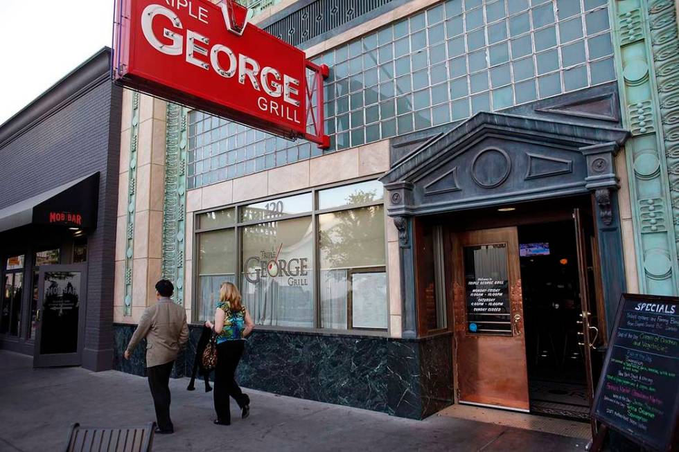 Triple George Grill in downtown Las Vegas. (John Locher/Las Vegas Review-Journal)