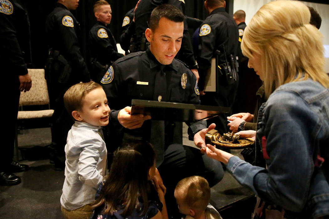 Philip Duffy, center, with his wife Nicole and their children Aiden, 4 Sean, 3, and Madelyn, 6, ...