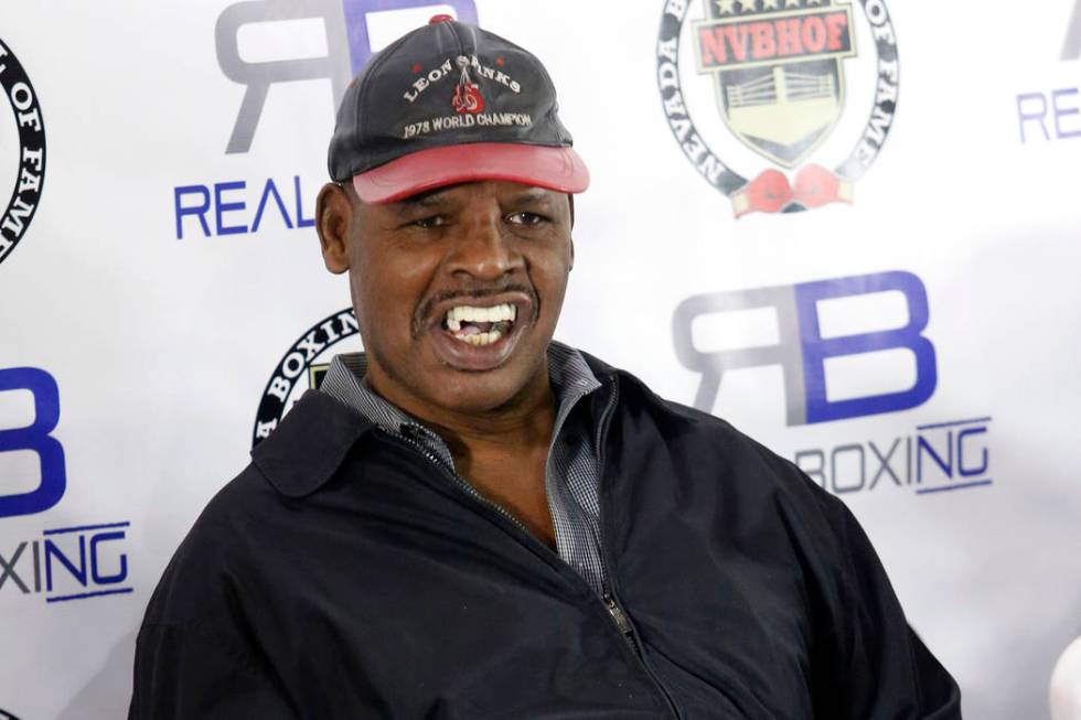 Leon Spinks pose for a picture during a news conference where he was inducted into the 2017 Nev ...