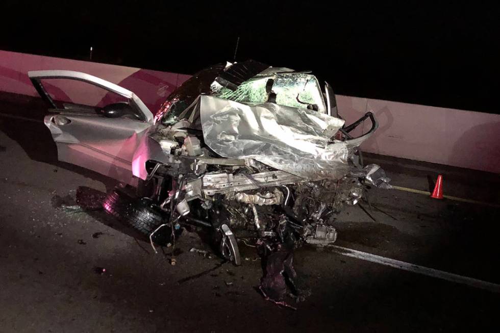 Two drivers were killed in a deadly wrong-way crash on Interstate 15 south of Las Vegas on Dec. ...