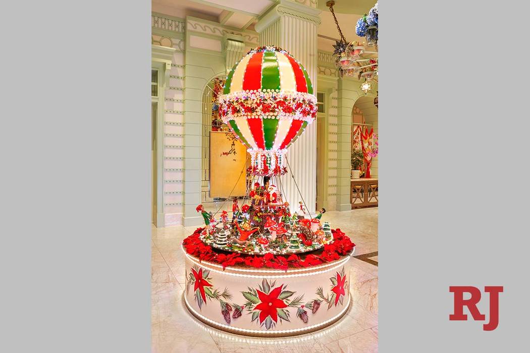 The model hot-air balloon in The Buffet at Wynn Las Vegas stands 10 feet tall and weighs 200 po ...