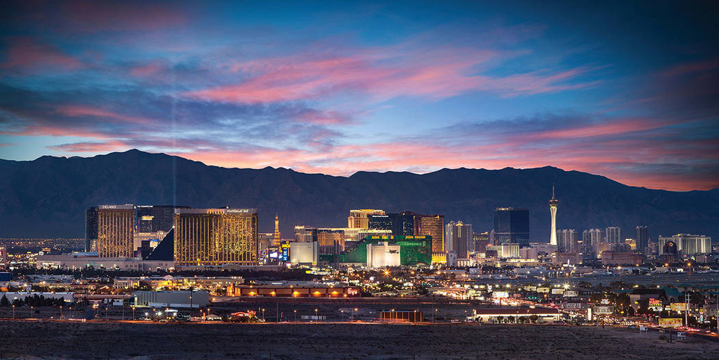 The condo has sweeping views of the Strip. (One Las Vegas)