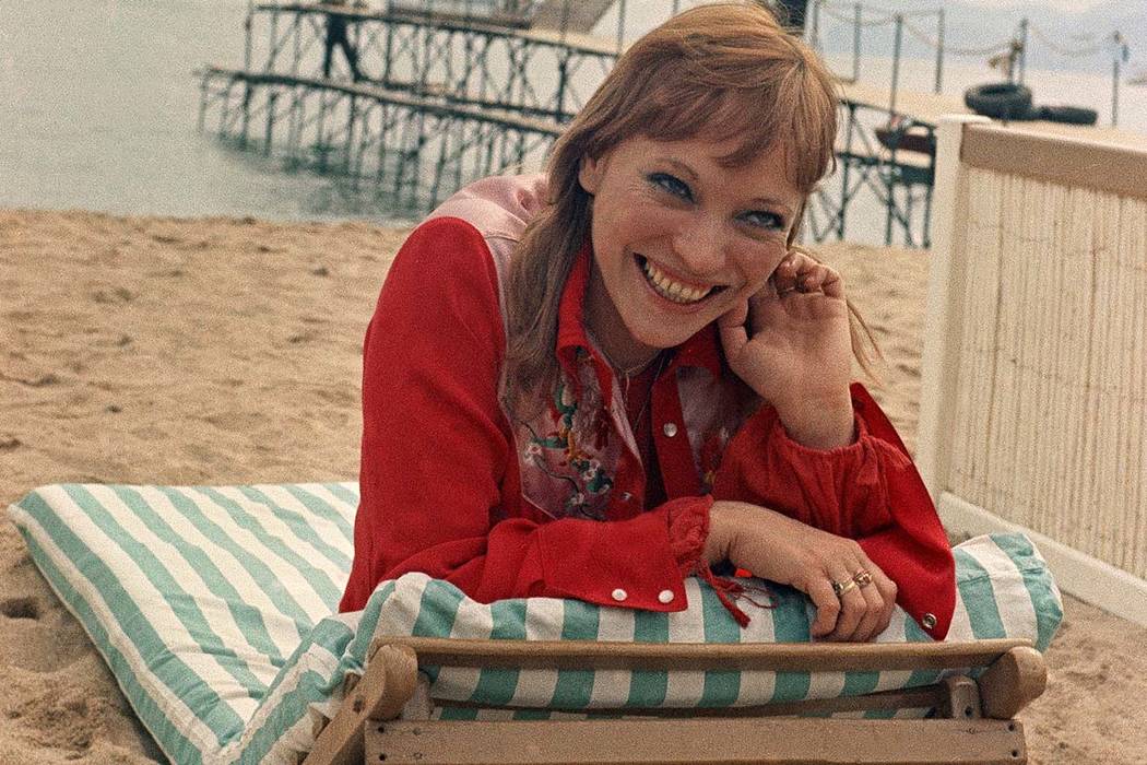 In this May 1973 file photo, French movie actress Anna Karina smiles at the Cannes Film Festiva ...