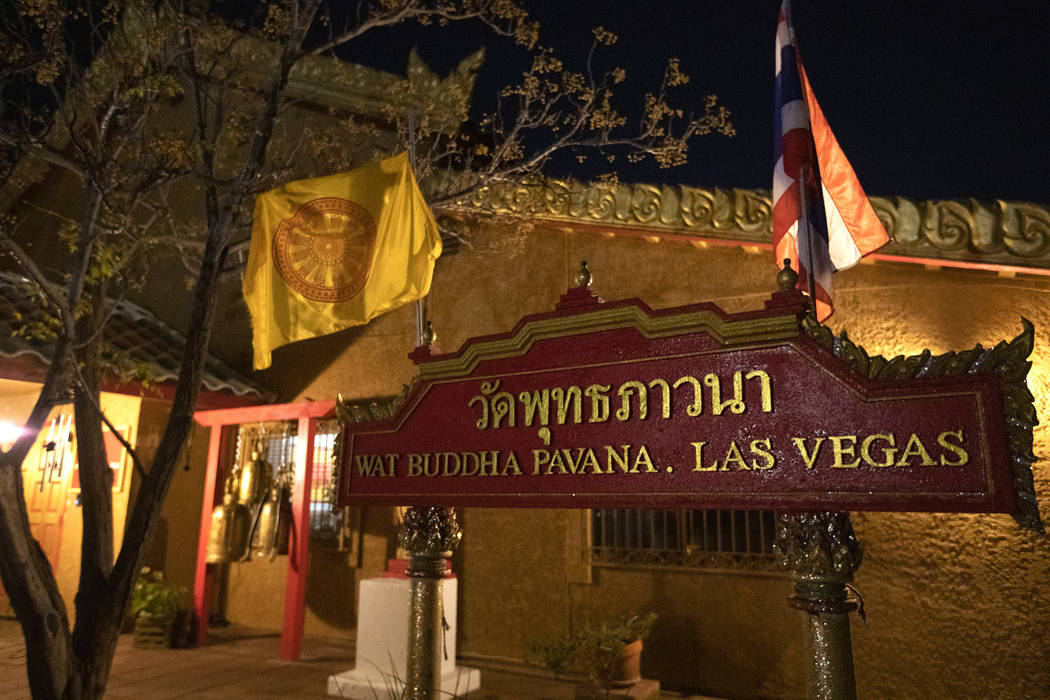 The Thai Buddhist Temple-Las Vegas, Wat Buddha Pavana, on Monday, Dec. 16, 2019, in N ...