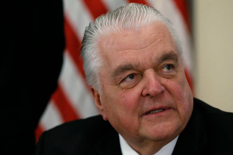 Nevada Gov. Steve Sisolak. (Cathleen Allison/Las Vegas Review-Journal)