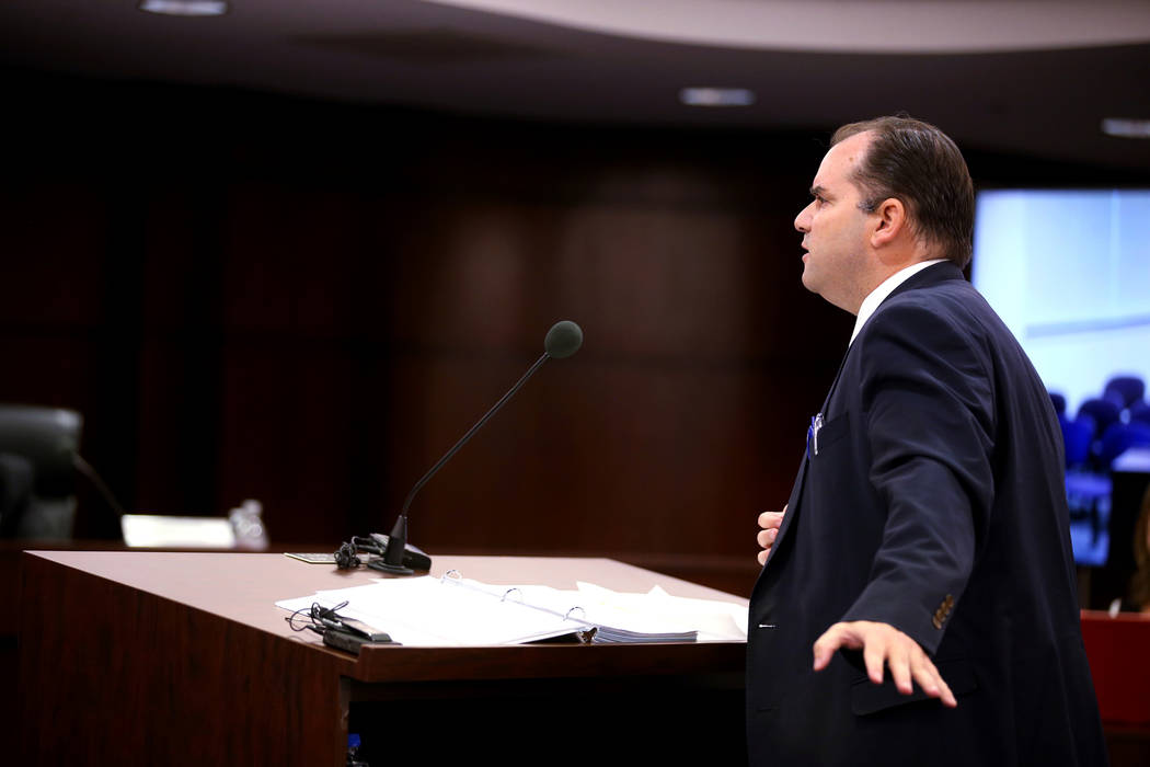 Deputy Attorney General Steve Shevorski appears before the Nevada Gaming Commission at the Sawy ...