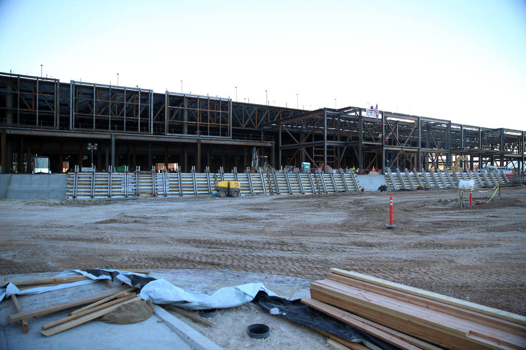 The construction site for the Expo at World Market Center in Las Vegas, Thursday, Dec. 19, 2019 ...