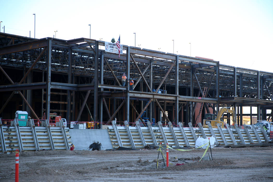 The construction site for the Expo at World Market Center in Las Vegas, Thursday, Dec. 19, 2019 ...