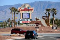 The Casablanca hotel-casino sign is seen from the off-ramp of Interstate 15 on Monday, Jan. 21, ...