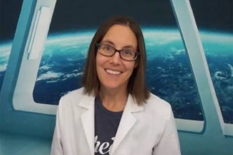 Jenny Ballif, a Boulder City-based YouTuber known as Science Mom, is seen in a screenshot. (Sci ...