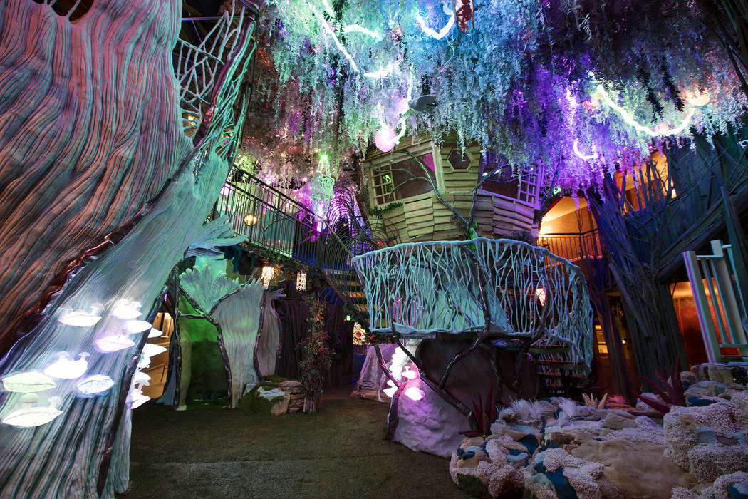 Meow Wolf's multiverse is home to a mysterious forest where visitors can climb and explore. (Ka ...