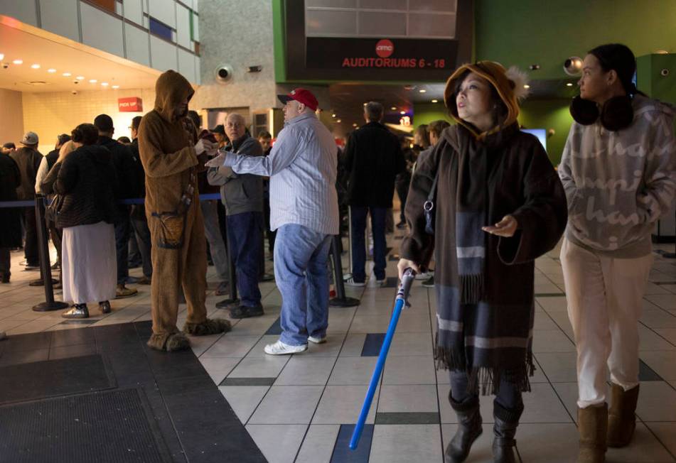 The lobby of the AMC Town Square 8 before the Star Wars: The Rise of Skywalker premiere on Thur ...