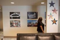Teresa Etcheberry, coordinator of the Vegas Strong Resiliency Center, walks through the lobby i ...