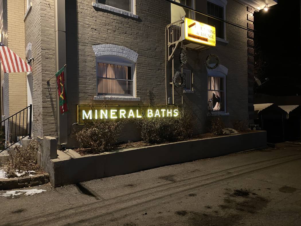 The mineral baths at Riverside Motel in Lava Hot Springs, Idaho. (John Katsilometes/Las Vegas R ...