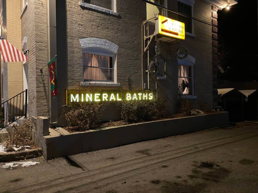 The mineral baths at Riverside Motel in Lava Hot Springs, Idaho. (John Katsilometes/Las Vegas R ...