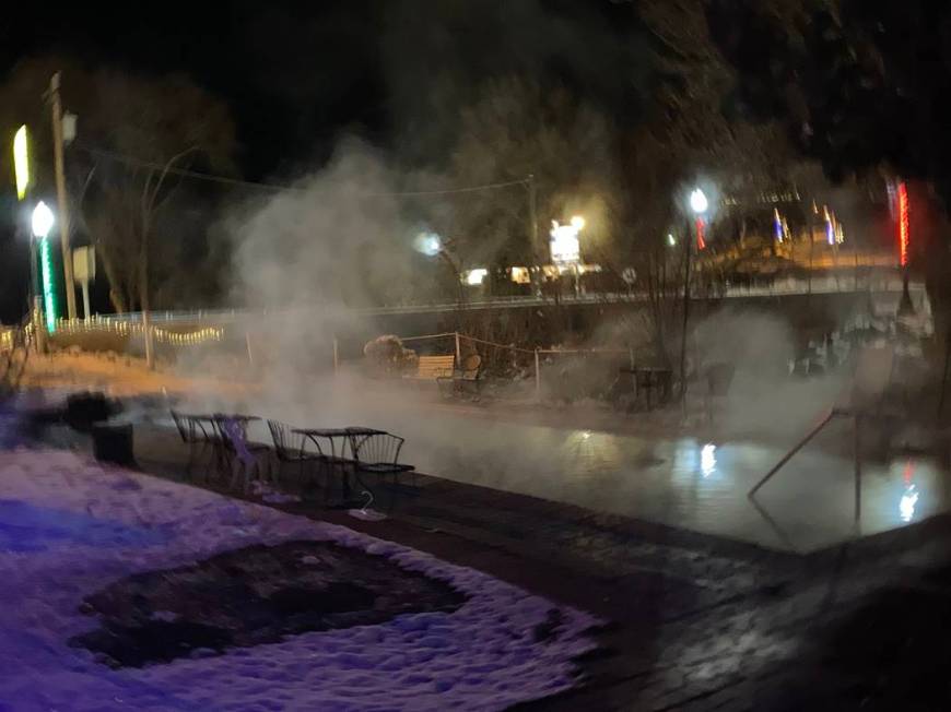 The therapy pool at Lava Hot Springs Inn. (John Katsilometes/Las Vegas Review-Journal) @JohnnyKats