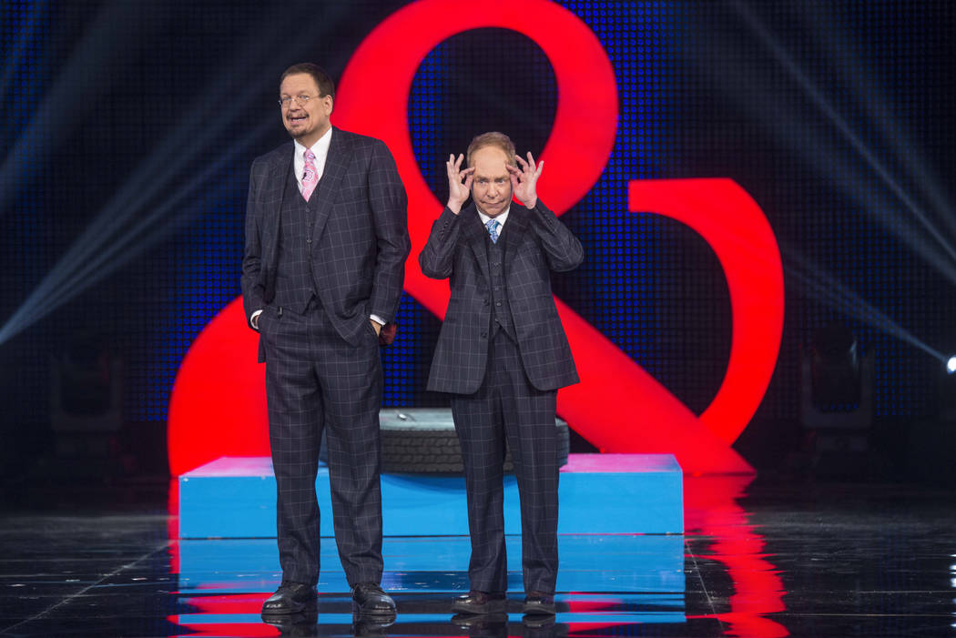 Penn Jillette, left, and Teller star in "Penn & Teller: Fool Us" on The CW Network. (Jacob Kep ...