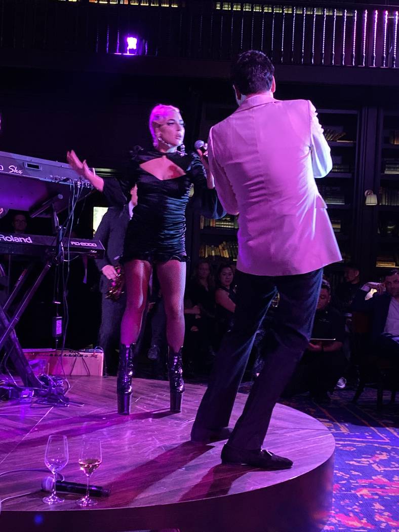 Lady Gaga and Brian Newman's perform at Newman's "After Dark" show at NoMad Restaurant on Satur ...