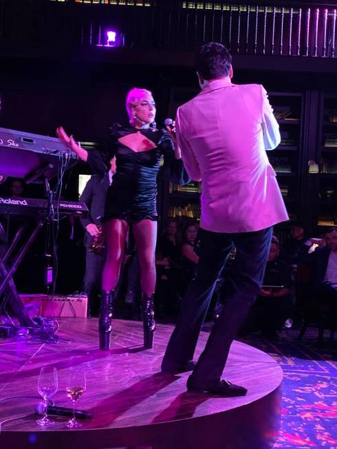 Lady Gaga and Brian Newman's perform at Newman's "After Dark" show at NoMad Restaurant on Satur ...
