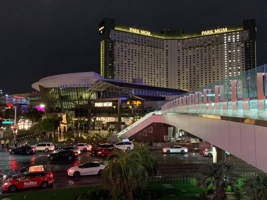 The 17th pedestrian bridge over the Las Vegas Strip opened to foot traffic Monday, Dec. 23, 201 ...