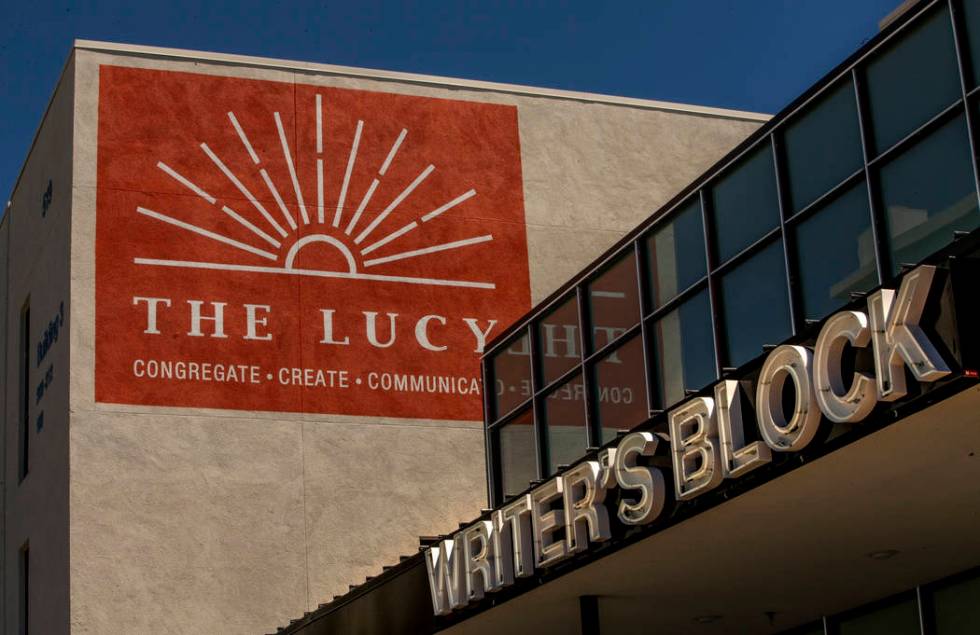 The Exterior of The Lucy and the new iteration of the Writer's Block in downtown Las Vegas on S ...