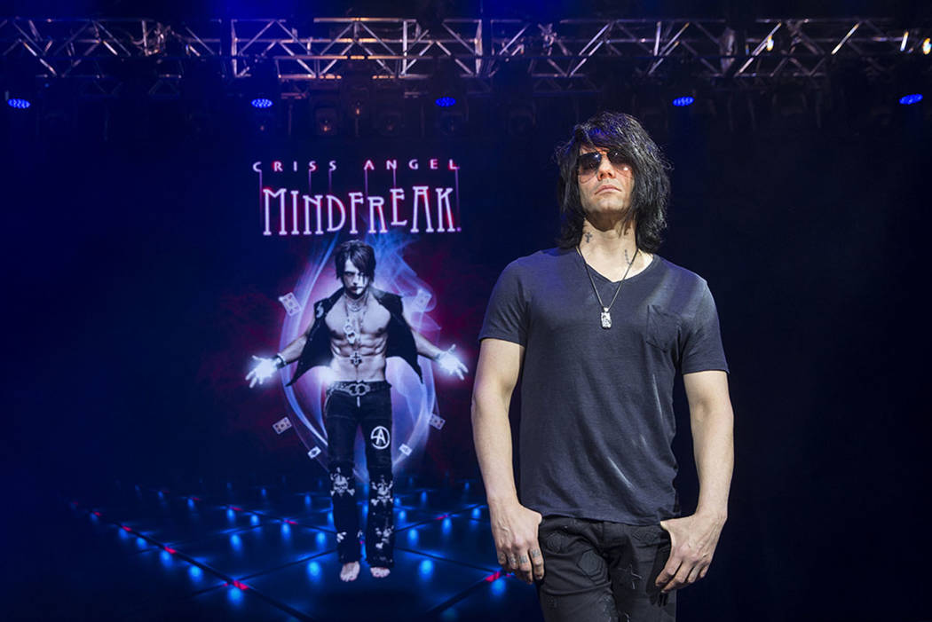 Illusionist Criss Angel at the site of his new theater at Planet Hollywood Resort on Thursday, ...