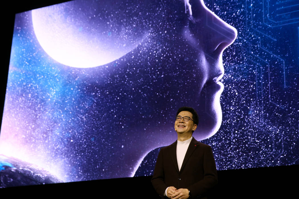 LG Chief Technology Officer Dr. I.P. Park during the LG Electronics news conference at Mandalay ...