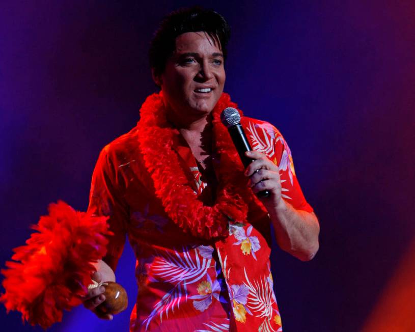 Elvis Presley tribute artist Trent Carlini performs during his show "Trent Carlini Elvolution" ...