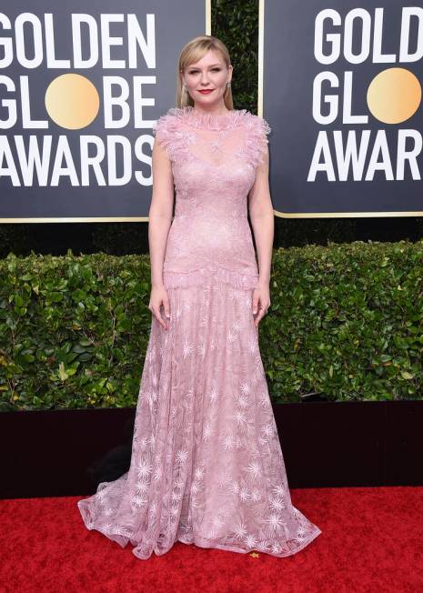 Kirsten Dunst arrives at the 77th annual Golden Globe Awards at the Beverly Hilton Hotel on Sun ...